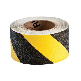 Brady 92417 - Hazard Marking Tape - Black on Yellow Diagonal Warning ...