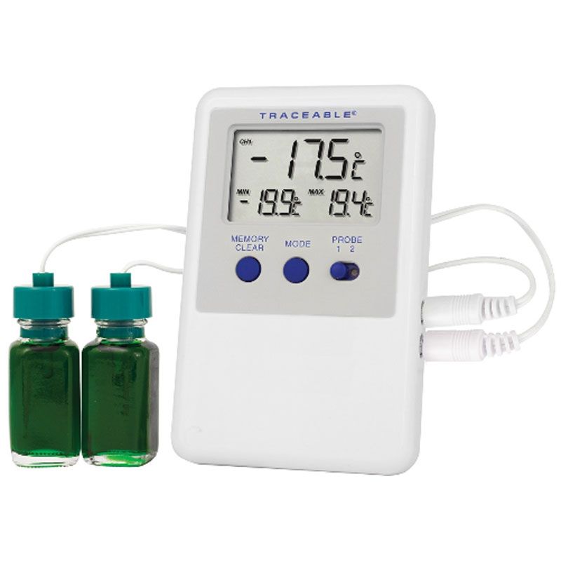 Traceable Refrigerator/Freezer Digital Thermometer with Bottle Probe