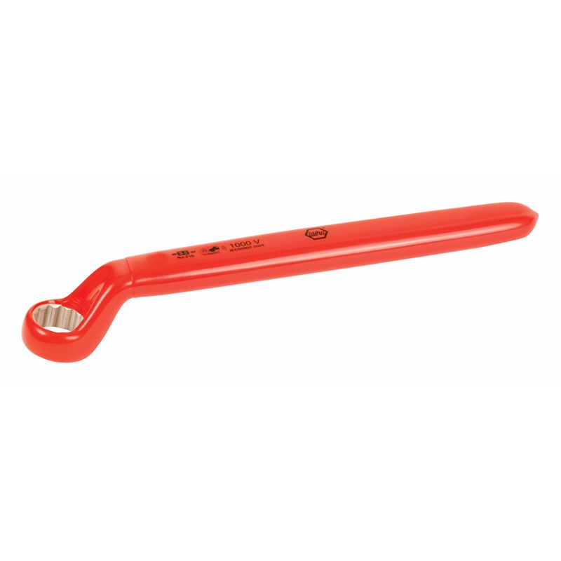 Wiha 21019 Insulated Metric Deep Offset Angled 15 Degree Ring Wrench 19mm 