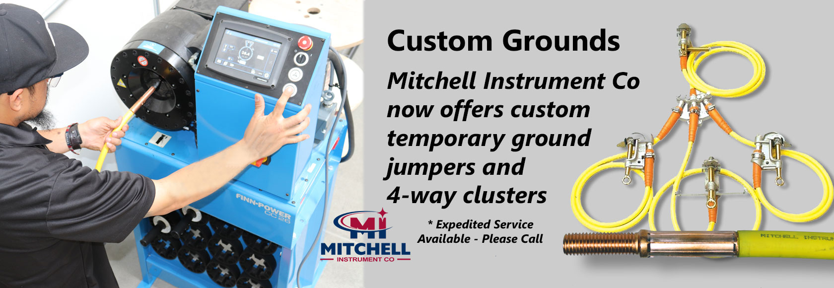 Mitchell Instrument Co Now Offers Custom Temporary Grounding Jumpers and Clusters